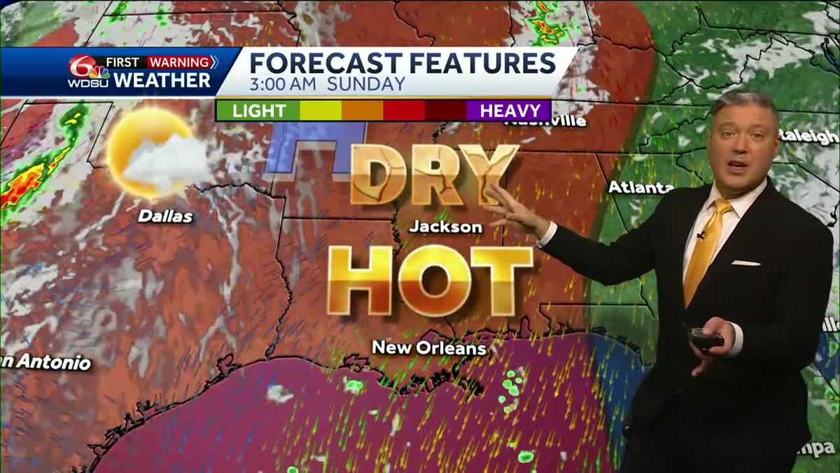 New Orleans weather forecast high temp rain chance tropic outlook