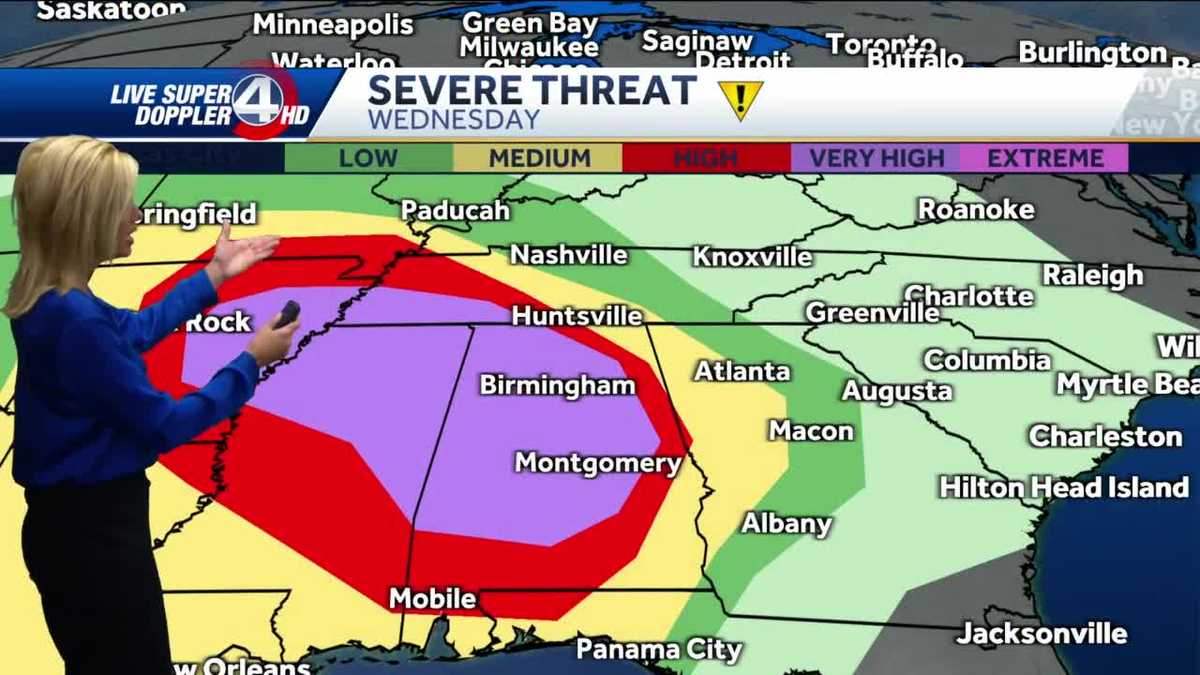 Severe storms possible this week