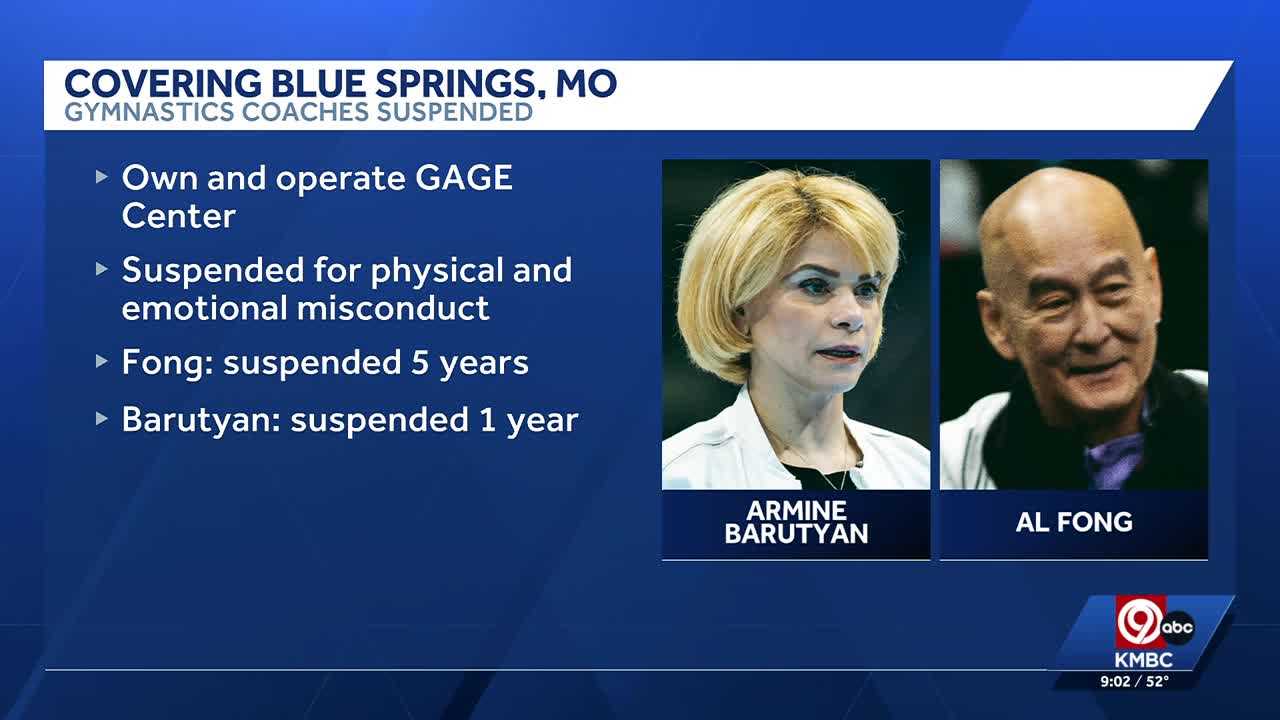 SafeSport suspends two Blue Springs gymnastics coaches pending appeal