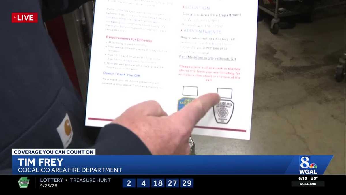 Battle of the Badges blood drive at Cocalico Fire Department - WGAL