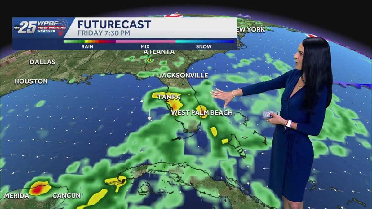 Increased tropical moisture across South Florida
