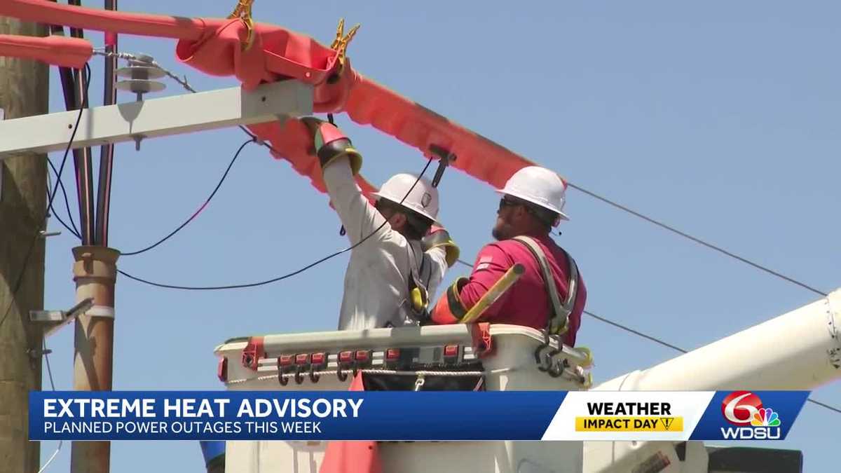 New Orleans power outages to impact hundreds during high temperatures
