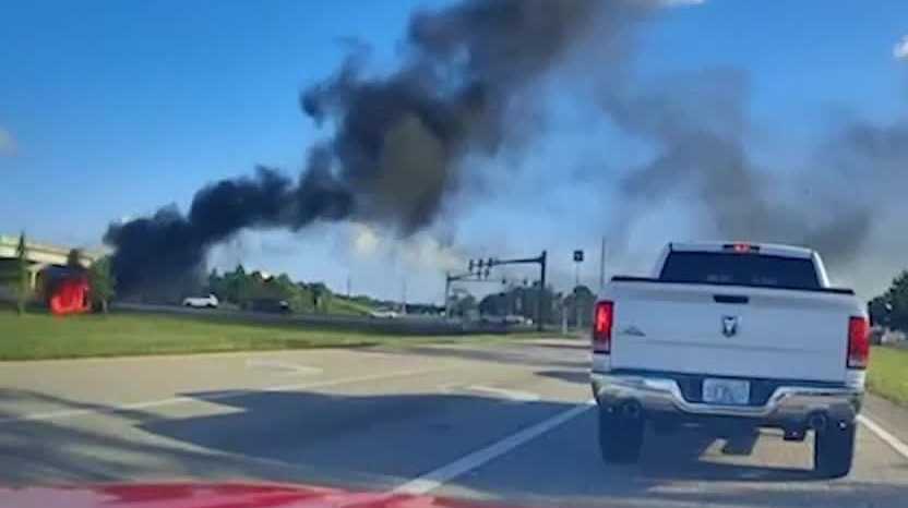 Box truck engulfed in flames on Kings Highway near I-75 in Charlotte County