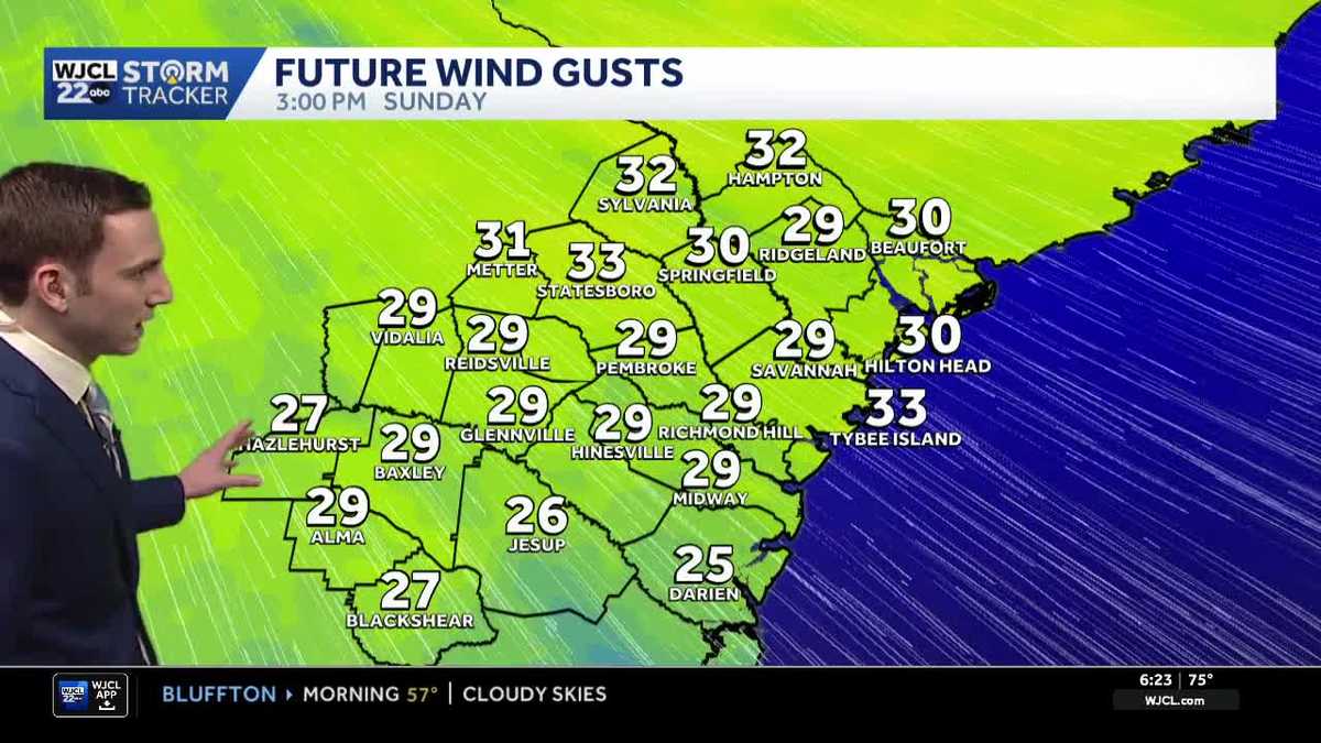 Breezy and cooler on Sunday across Southeast Georgia and the Lowcountry ...