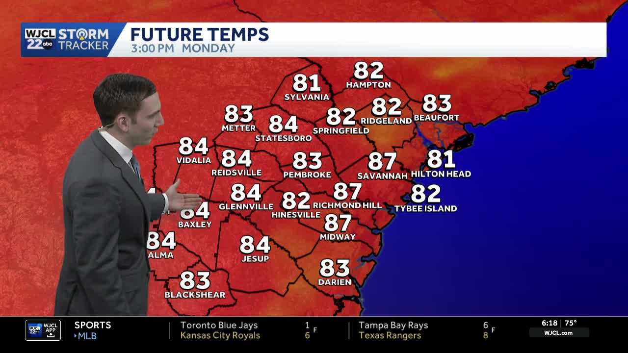 Labor Day forecast brings slightly cooler temperatures & rain chances to SE Georgia & the Lowcountry