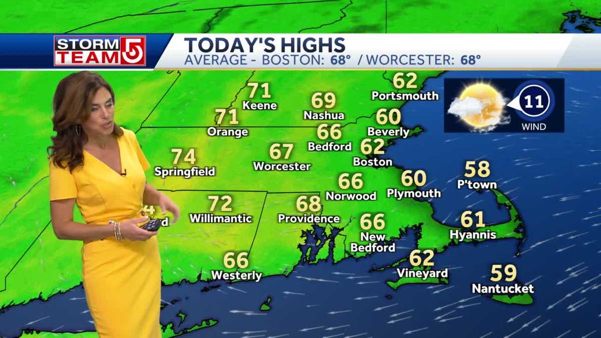 Video: Clouds give way to sun with temps in 60s