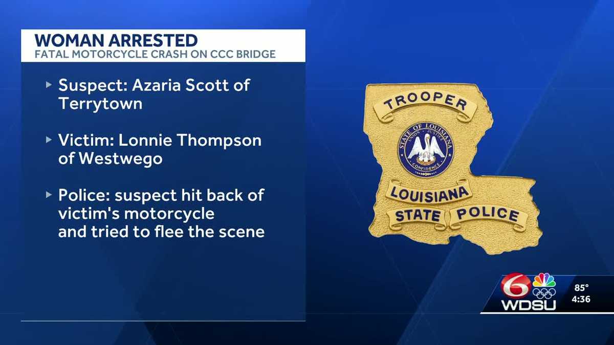 Terrytown woman arrested for deadly crash on CCC Bridge