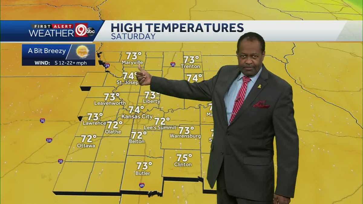 Sunny, breezy and warm for your Saturday