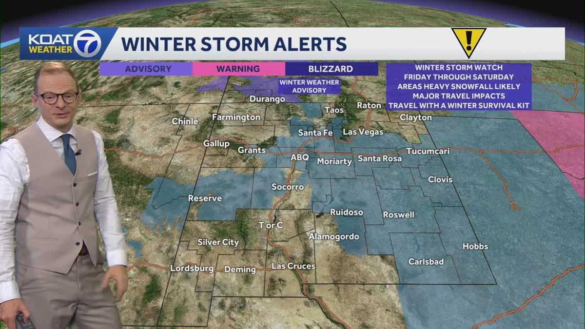 Winter storm watches issued across New Mexico