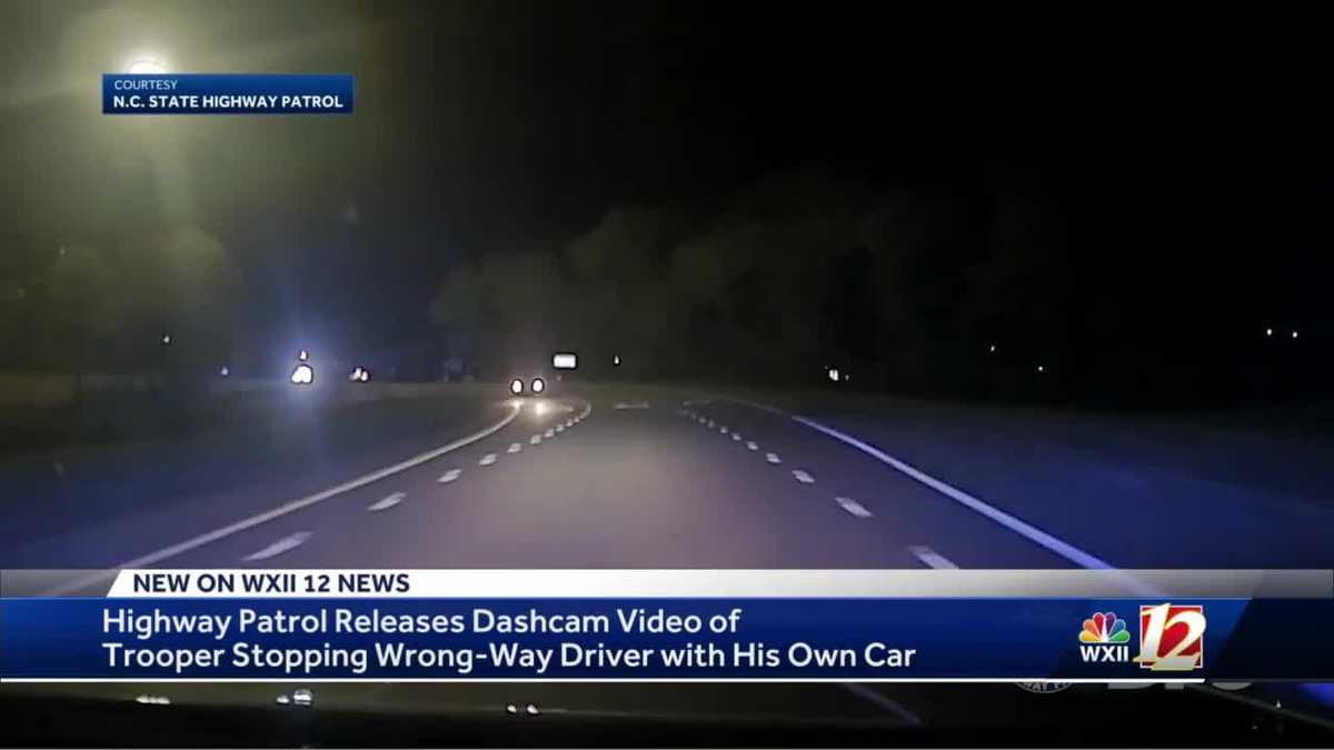 North Carolina trooper using car to stop wrong-way driver