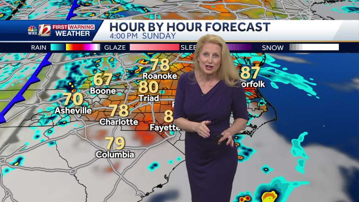 Warm Sunday Highs Severe Storm Risks Late Day In North Carolina