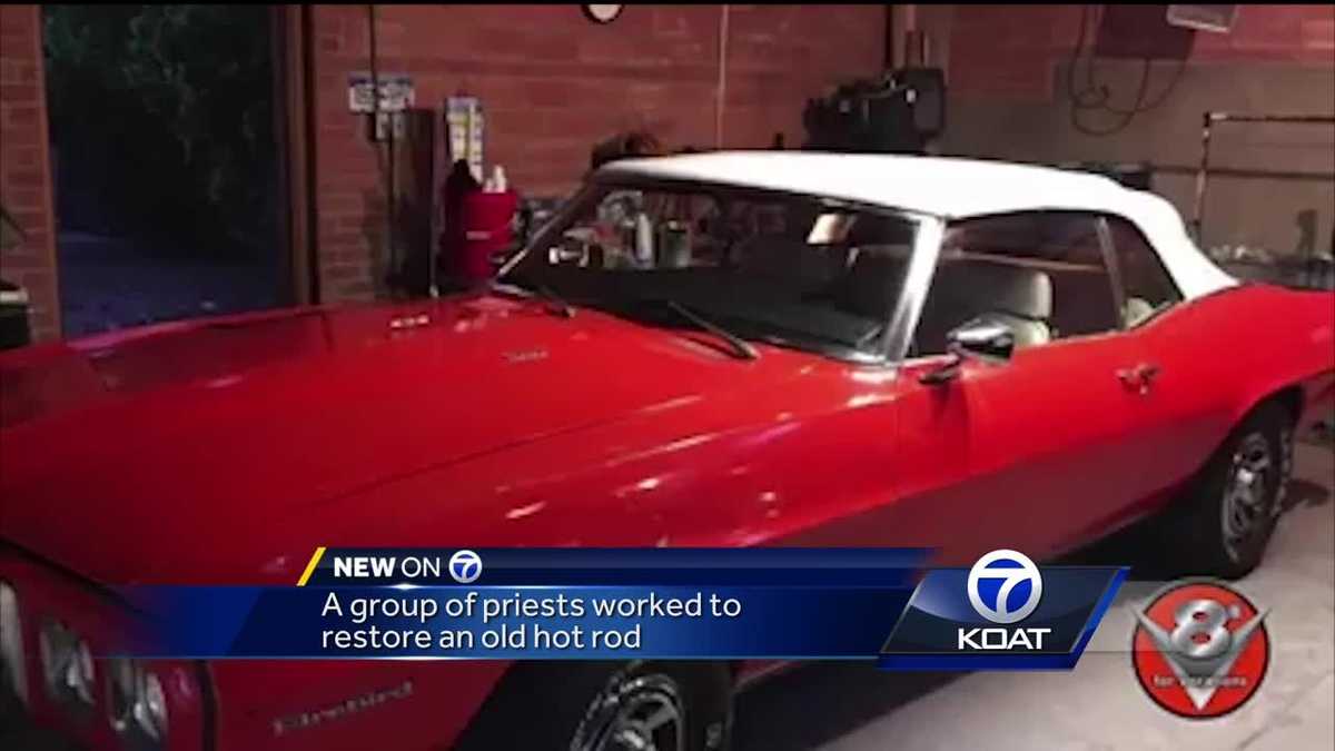 Group of priests work to restore hot rod to raffle off
