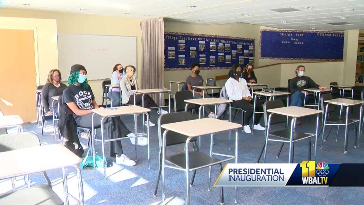 Park School girls react to seeing Kamala Harris take VP oath