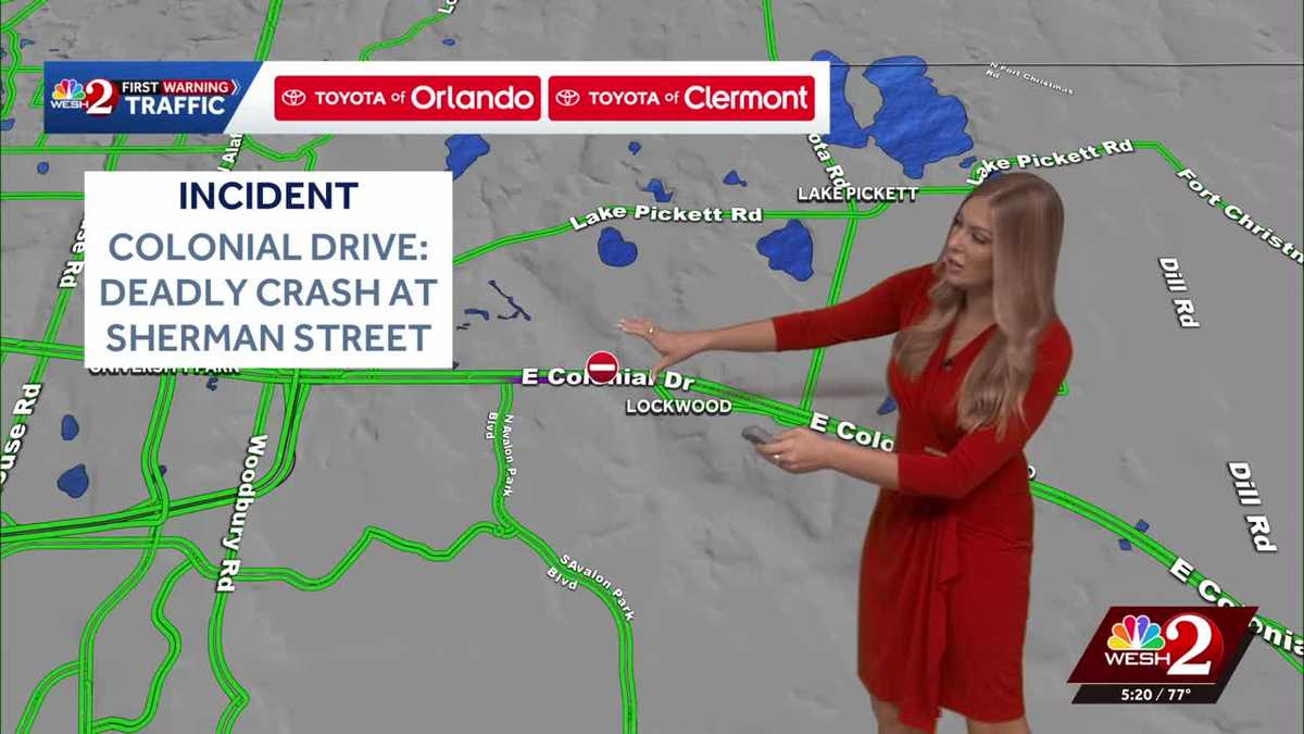 Deadly crash shuts down stretch of Colonial Drive in east Orlando