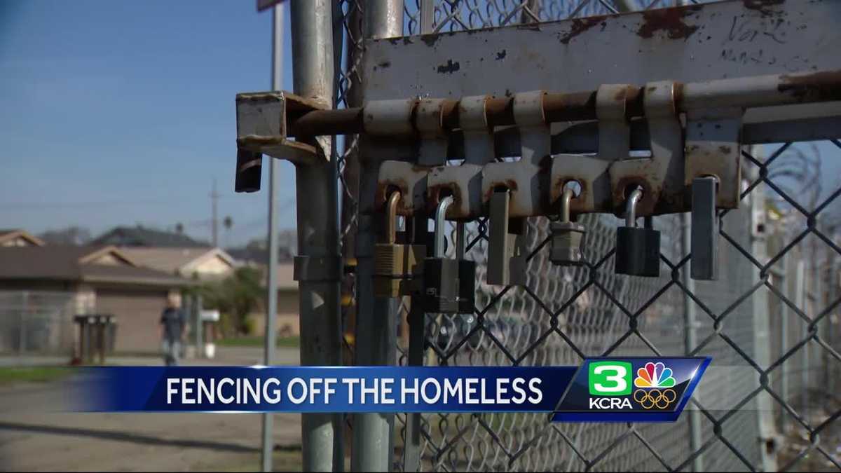 Electric fences installed to keep homeless out of Stockton businesses