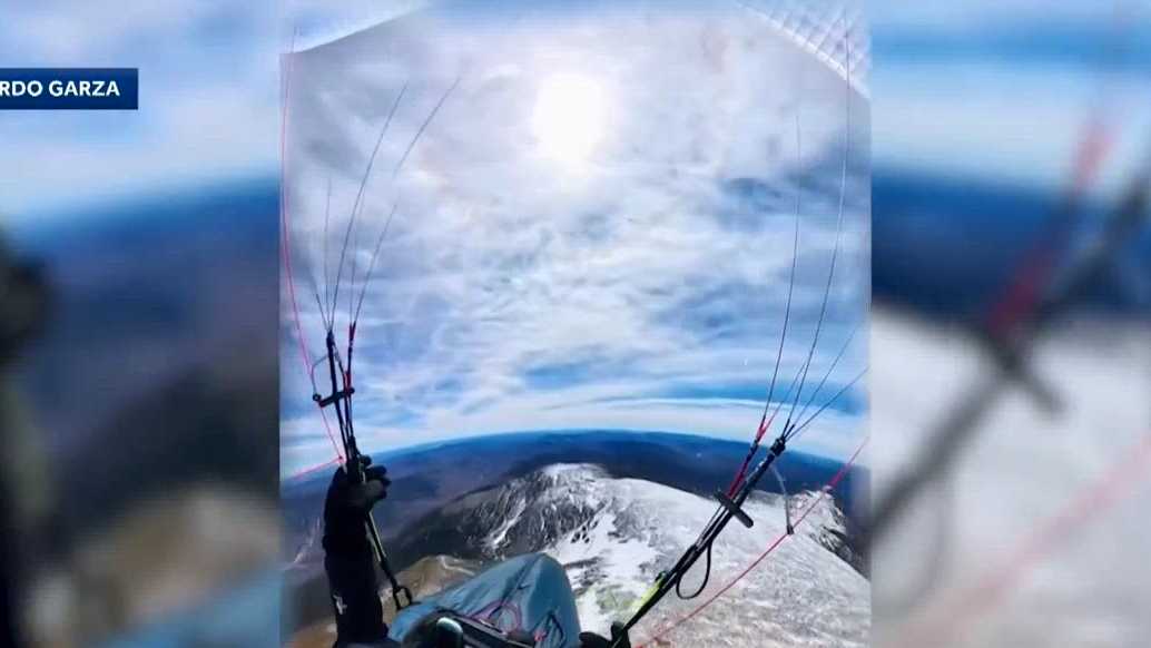 Light winds, clear skies enable Mount Washington paragliding flight