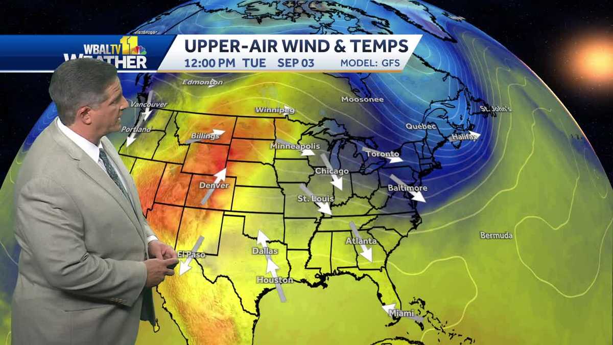 Maryland weather comfortable due to dip in jet stream