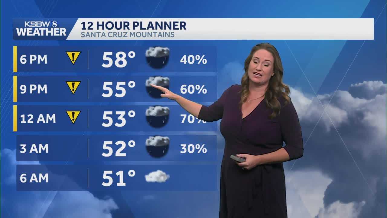 Santa Cruz County showers end overnight; mild, dry week ahead