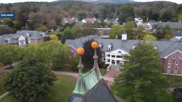Mysterious pumpkins appear on spires of Rounds Tower at Plymouth State - Vimarsana News