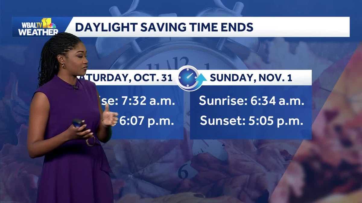 Clocks fall back as daylight saving time ends Sunday - WBAL