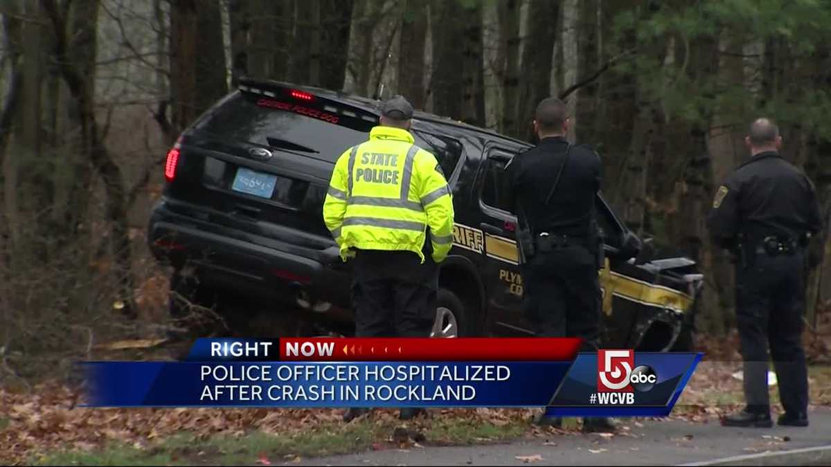 Police officer hospitalized after horrific crash in Rockland