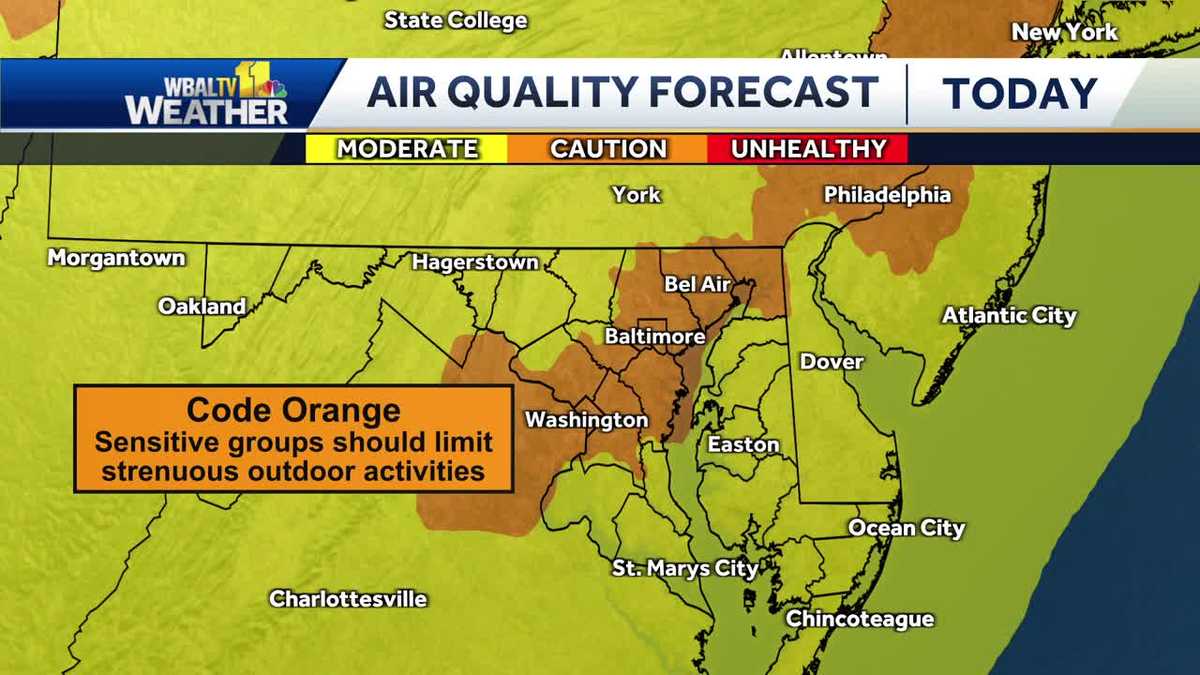 Code Orange in Maryland for poor air quality