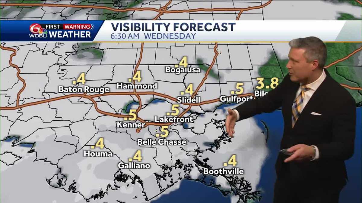 New Orleans weather forecast how bad will the fog be rain chances