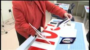 UNH students re-purpose campaign signs to help those with disabilities