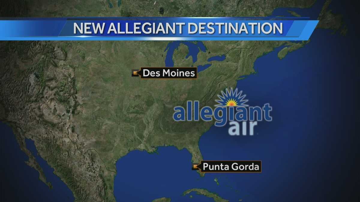 Allegiant announces new flights from Des Moines