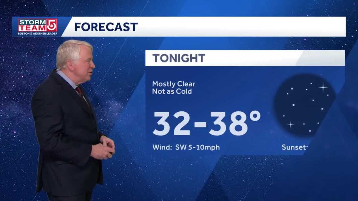 Video: Mostly clear, not as cold tonight