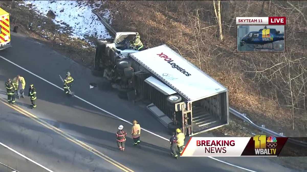 Tractor-trailer overturns in Bel Air crash – Baltimore – WBAL TV Baltimore