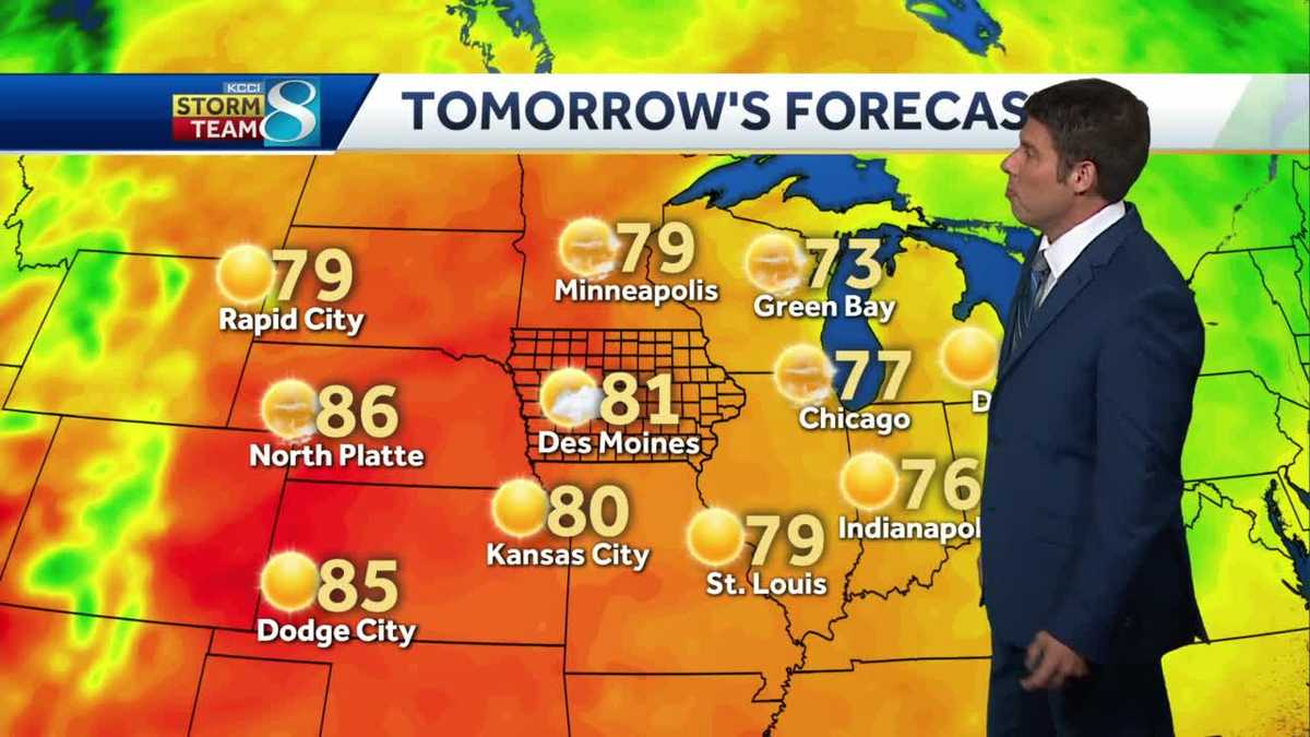 Temperatures in the 80s to start your week