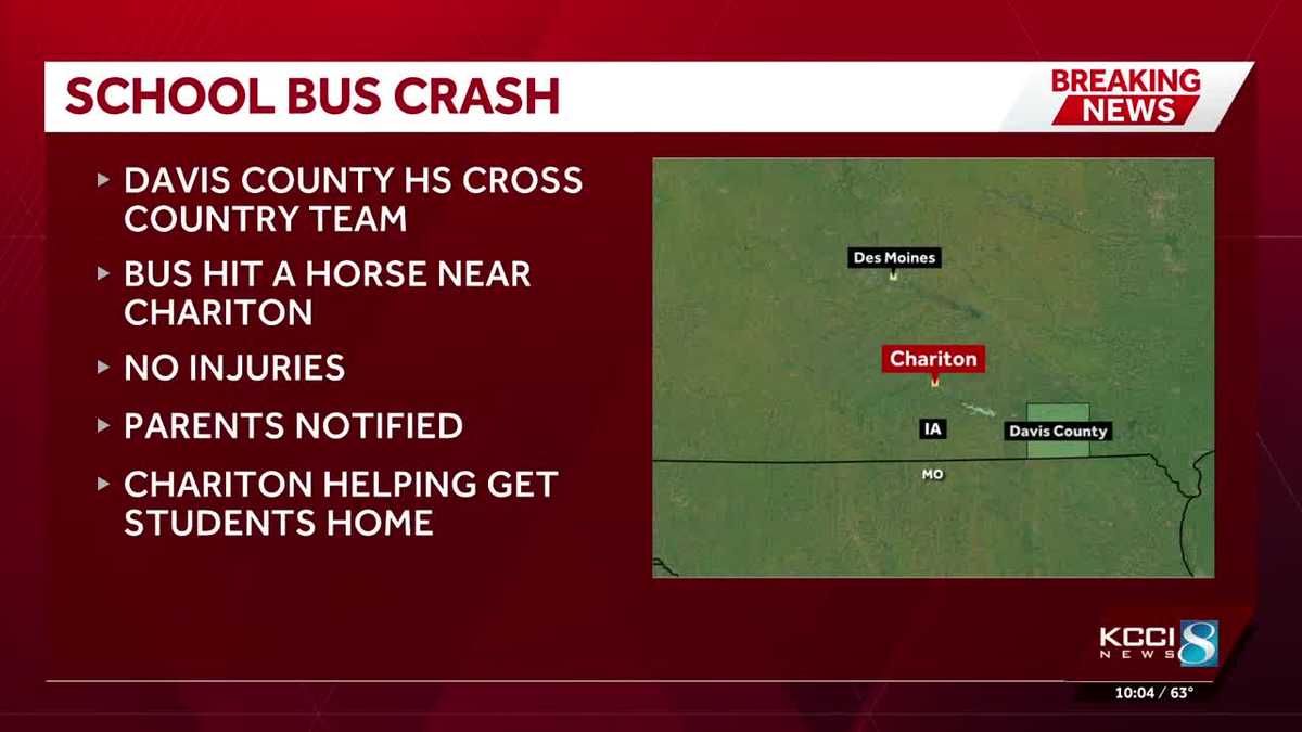 Davis County school bus hits horse, no injuries reported - KCCI