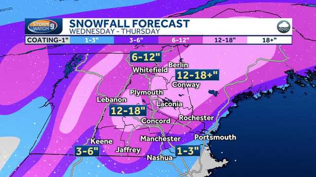 New Hampshire forecast: Expect snow, mix, rain from storm - Vimarsana News