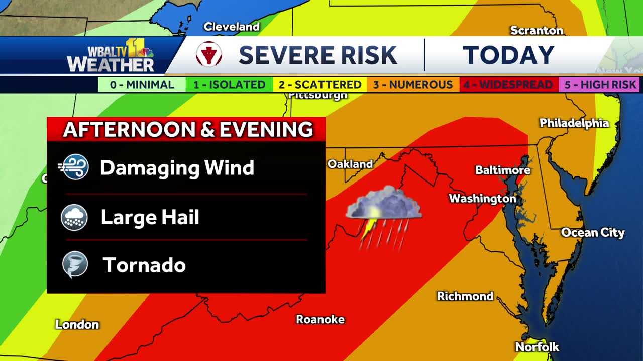 Maryland weather Tornado watch until 9 p.m