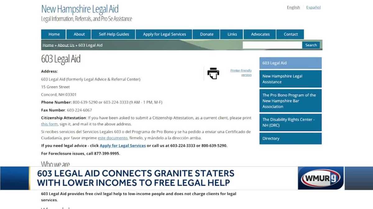 603 Legal Aid connects Granite Staters with lower to free legal