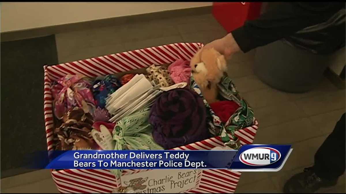 Grandma drops off teddy bears for kids in need at Manchester PD