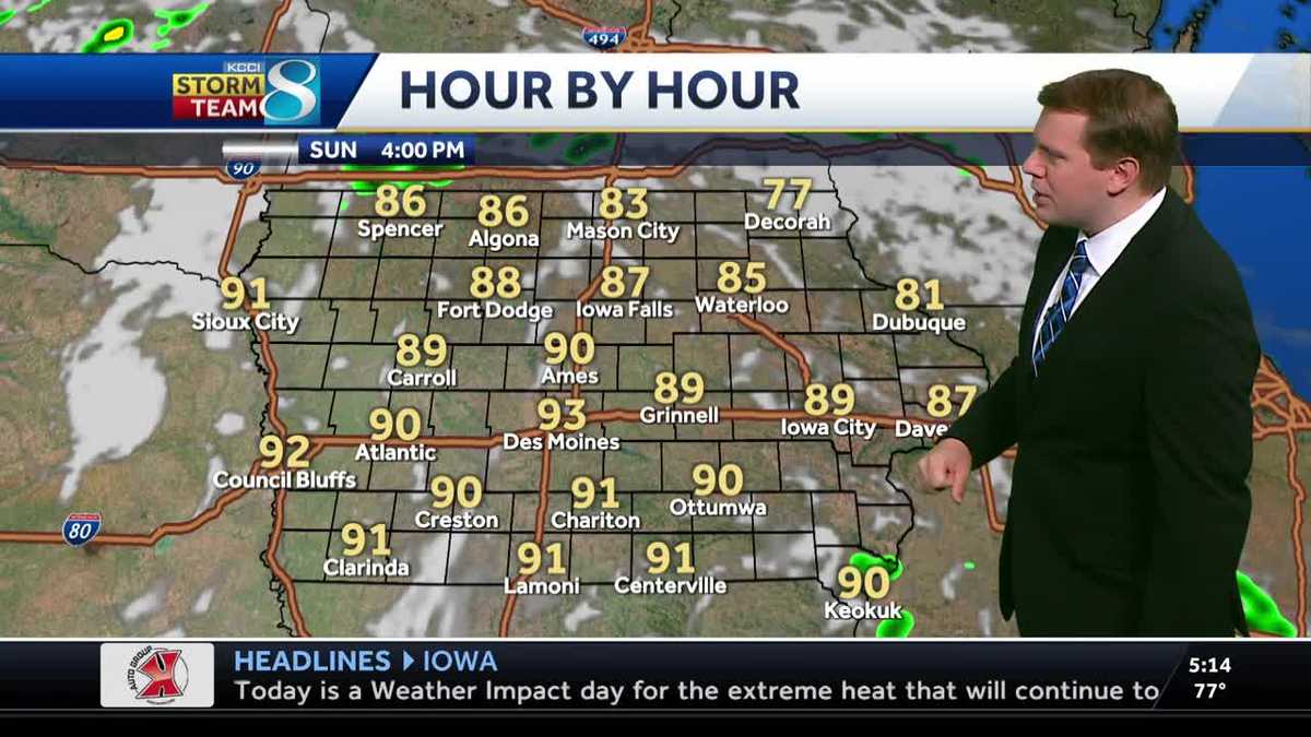 Iowa weather: Another day of heat and humidity before storm chances arrive