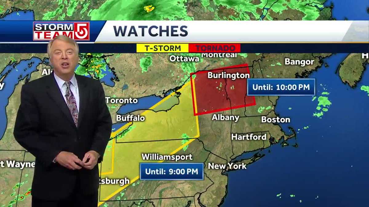 Video: Tornado watch posted for parts of New England