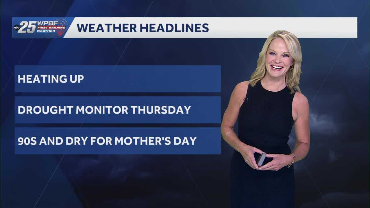 Seasonable and dry for South Florida
