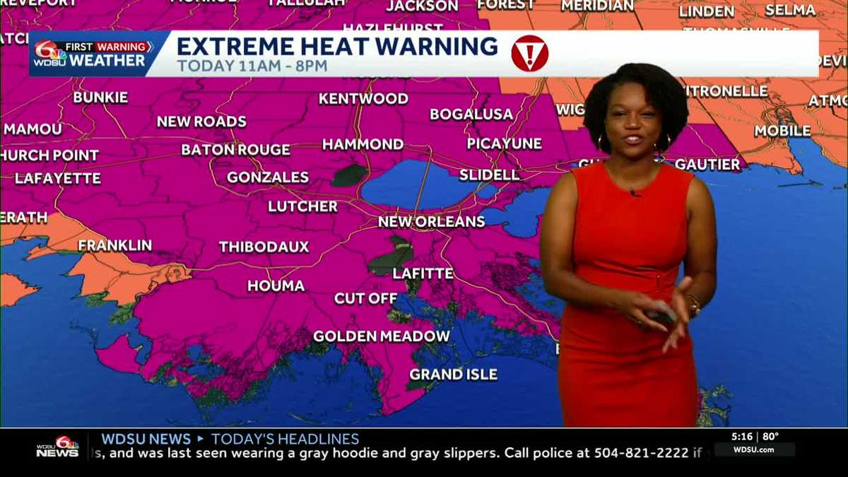 Alert Day: Extreme heat and storms expected for New Orleans in your Friday forecast