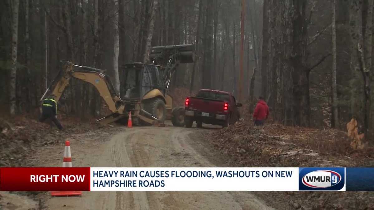 Crews in Sanbornton repairing washedout culvert as state officials