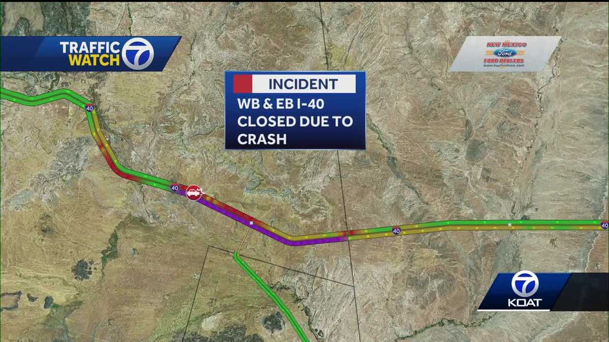 I-40 west of Albuquerque closed due to multiple crashes