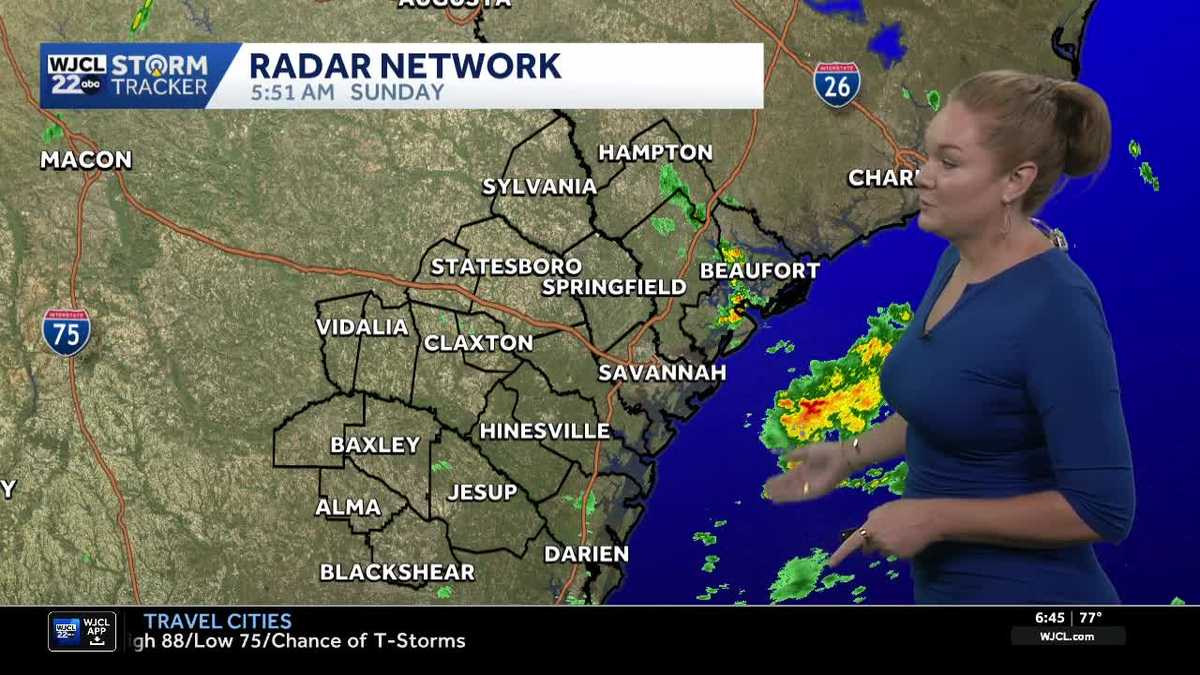 Sticky and stormy finish to the weekend in Savannah