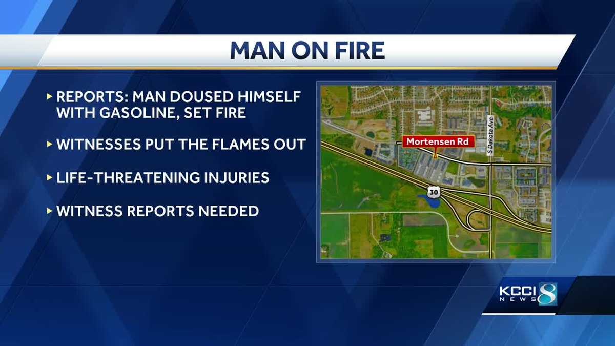 Ames police say man lit himself on fire