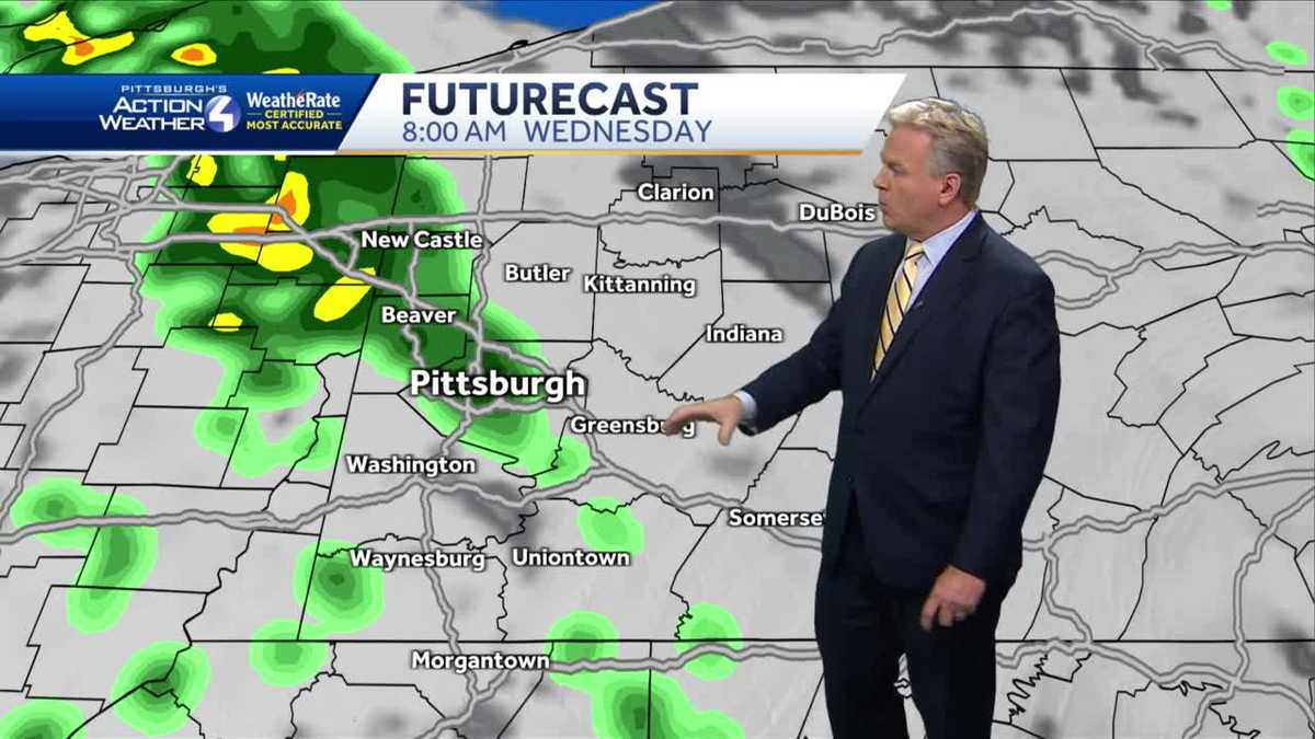 Rain moving through the area Wednesday morning