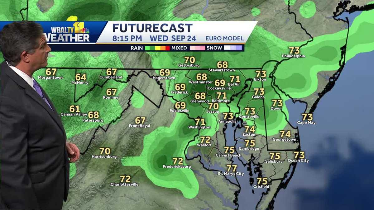 Maryland weather: Rain Wednesday night, but not a washout