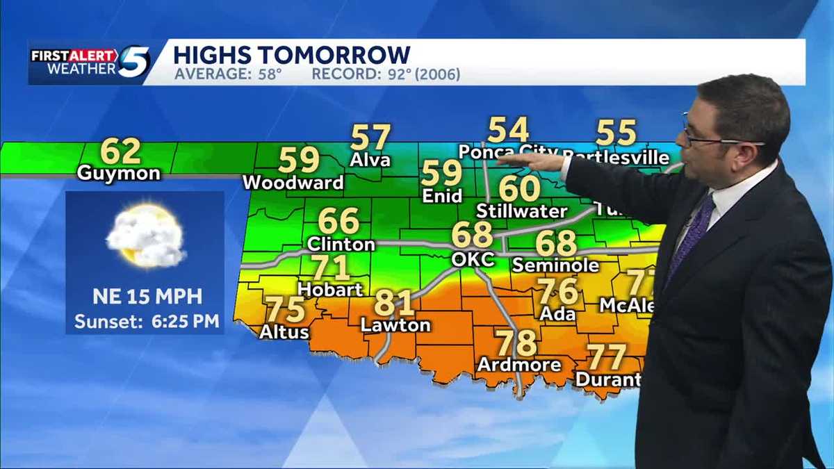TIMELINE: Cold front and storm chances ahead for Oklahoma