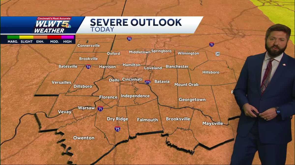 Timing when severe storms arrive in greater Cincinnati