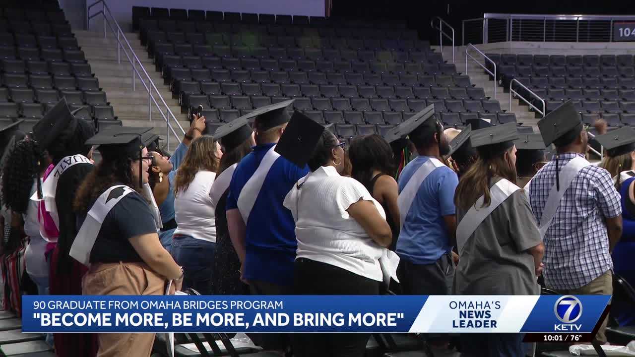 'Become more, be more, and bring more': Dozens of Omaha Bridges graduates cross stage